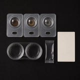 The Natural set: three sealed lens blisters, solution sachet, lens case and insertion card