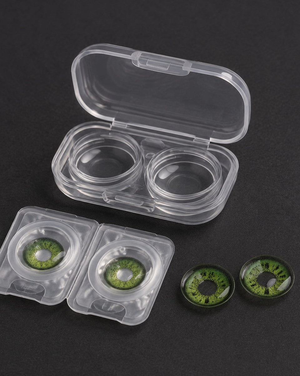 Fresh Lady Breeze Green coloured contact lens and packaging