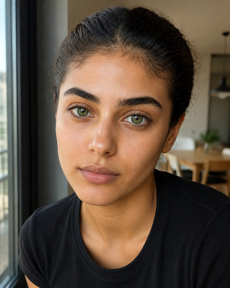 Fresh Lady Breeze Green coloured contact lens seen in daylight