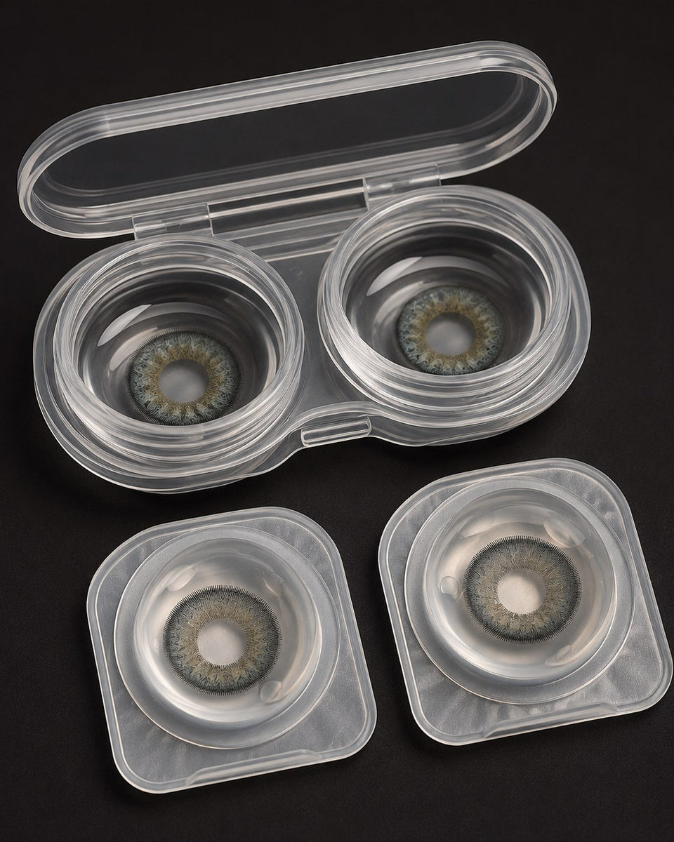 Fresh Lady Russian Gray coloured contact lens and packaging