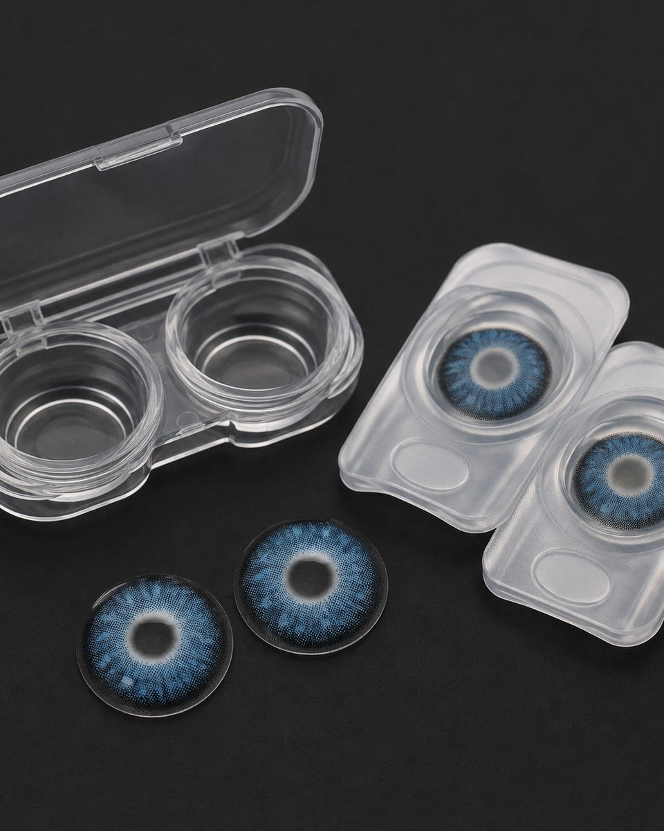 Fresh Lady Sky Blue coloured contact lens and packaging