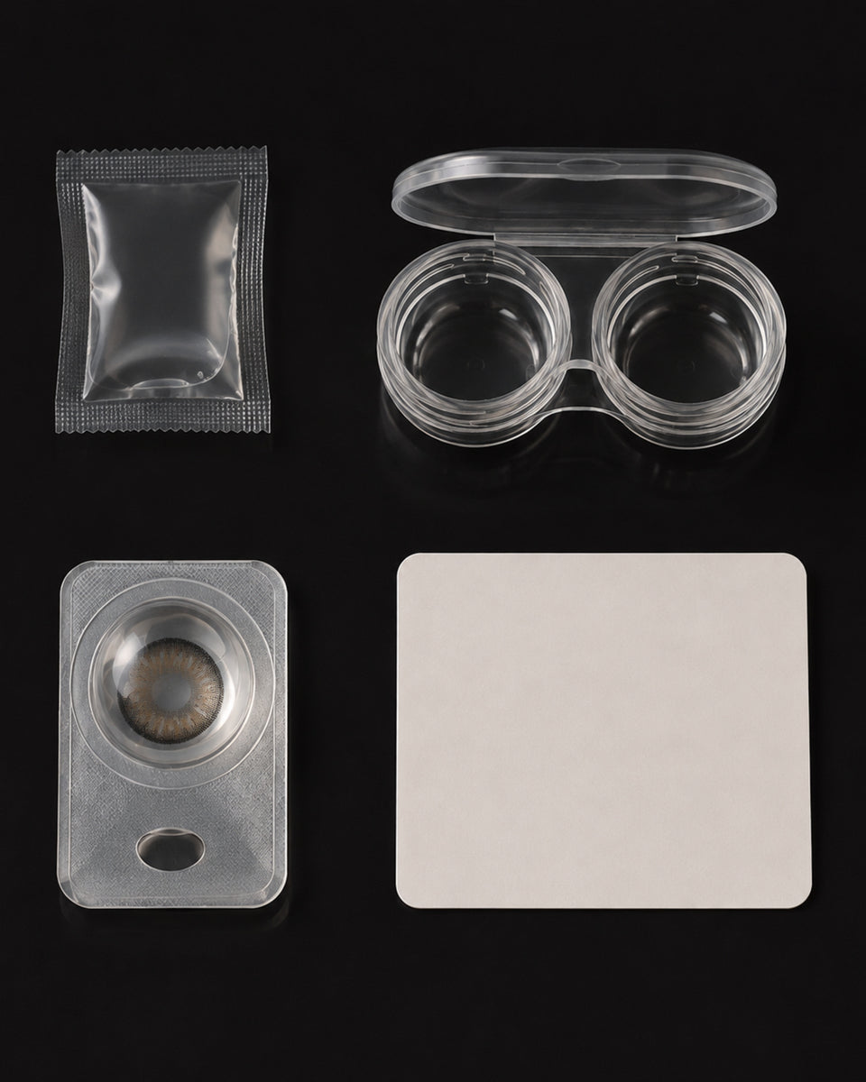 Solution, lens case and insertion card included in every Ay Contact order
