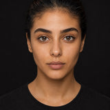 Urban Layer Angeles N Brown coloured contact lens worn by a model