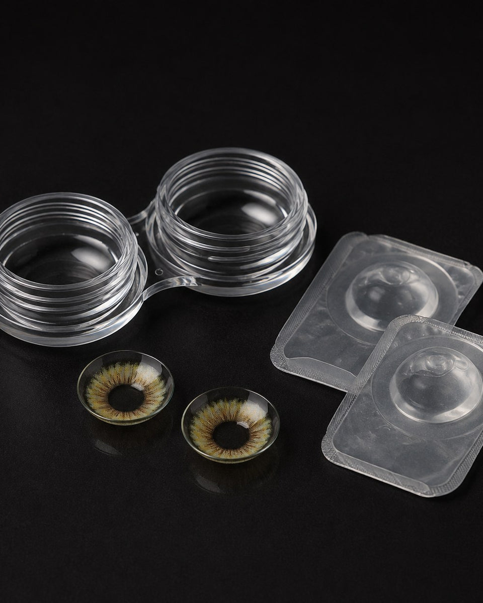 Urban Layer Cleopatra Green coloured contact lens and packaging
