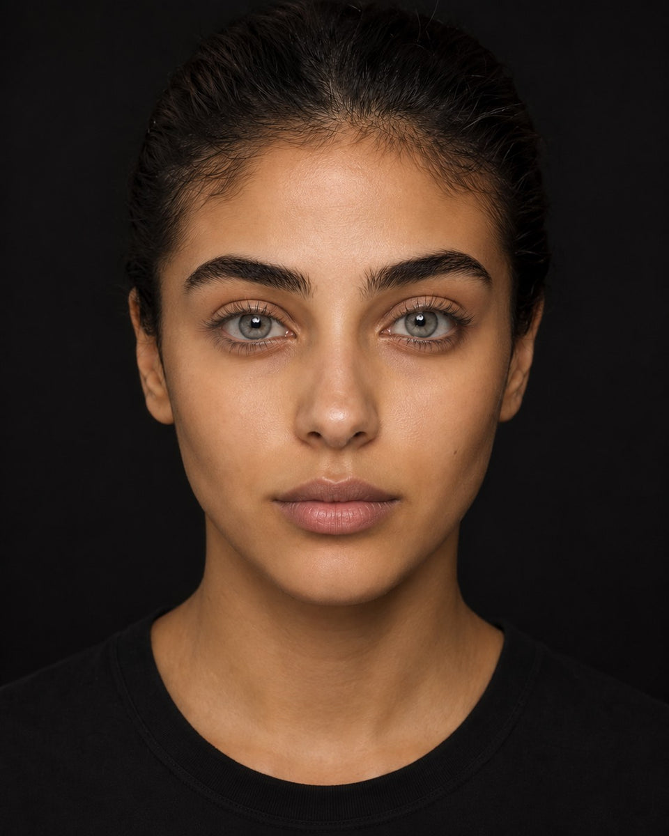 Urban Layer Cloud Gray coloured contact lens worn by a model